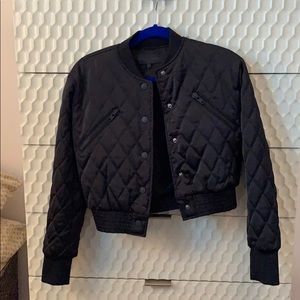 Kendall + Kylie quilted bomber jacket (cropped)